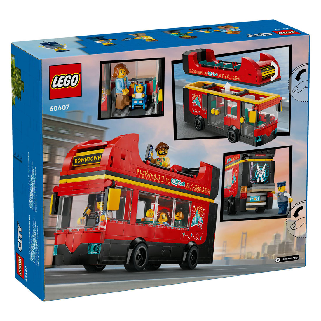 Lego city turist rød dobbeltdækker bus - 60407