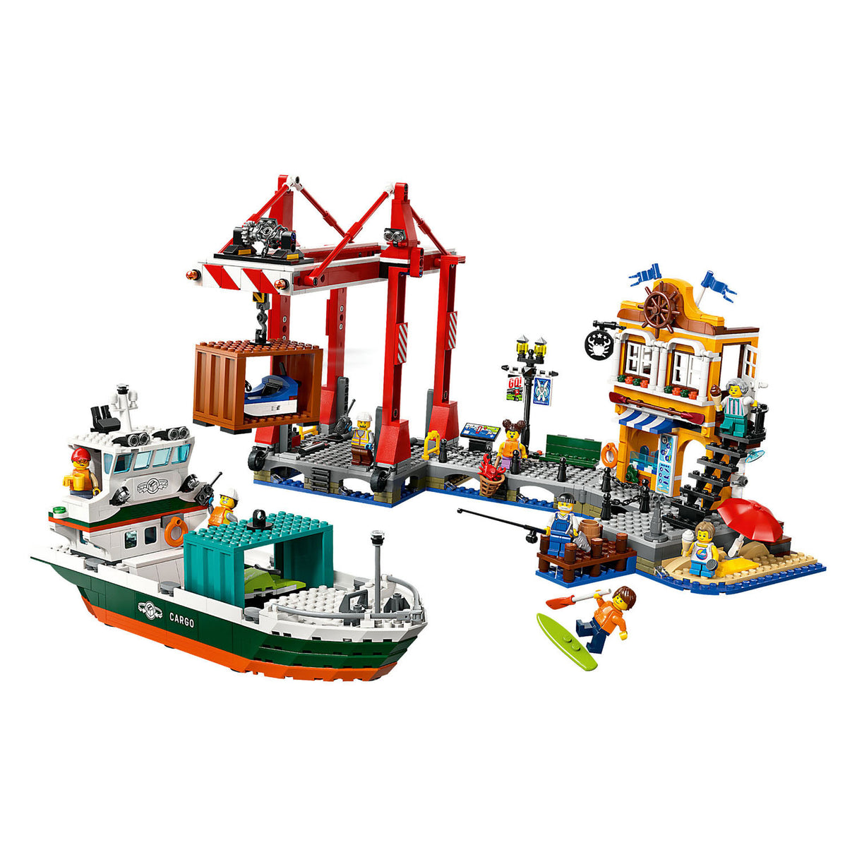 LEGO CITY 60422 Haven med fragtskib