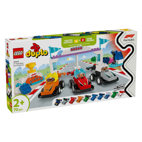 Lego duplo town 10445 f1 team racerbiler og kørere