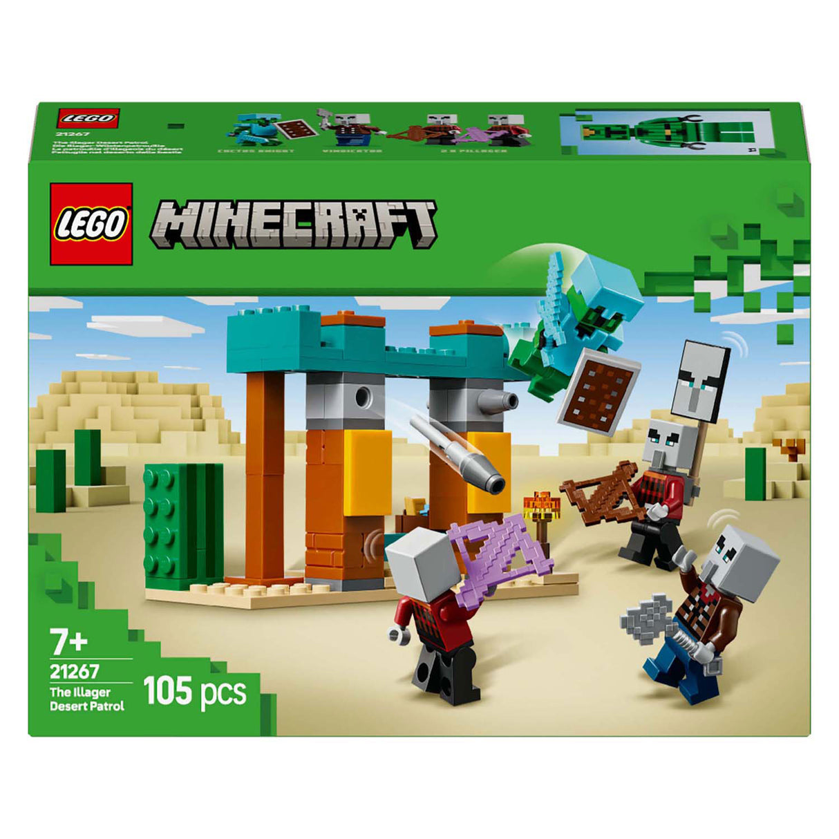 Lego minecraft the illagers in the desert spilsæt til børn - 21267