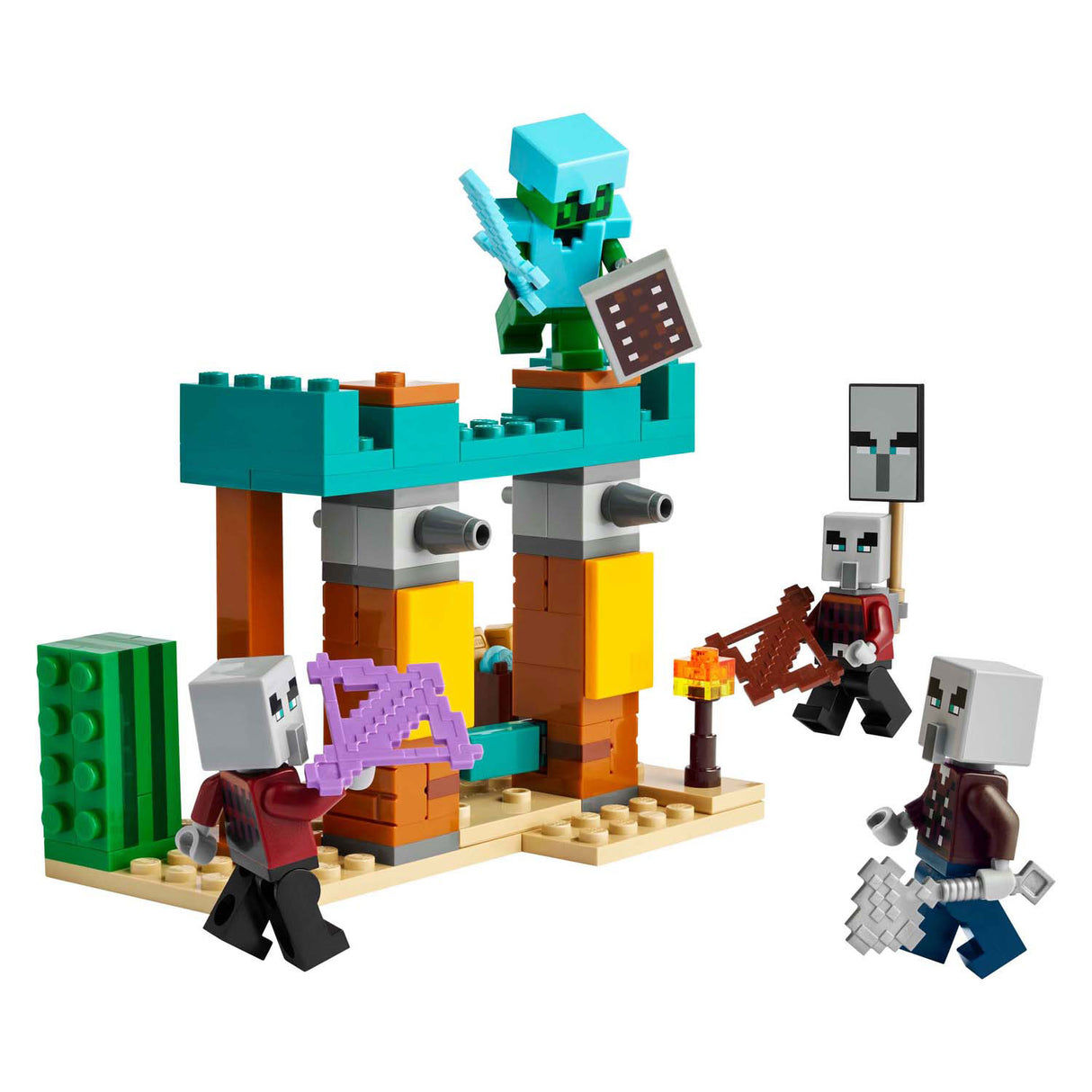 Lego minecraft the illagers in the desert spilsæt til børn - 21267