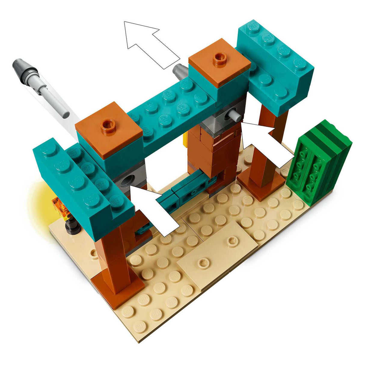Lego minecraft the illagers in the desert spilsæt til børn - 21267