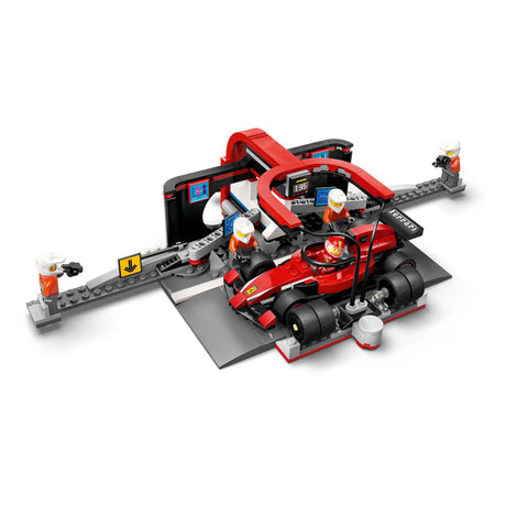 Lego city f1 pitstop og pitbesætning med ferraribil - 60443