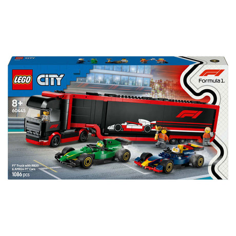 Lego City F1 Lastbil med RB20 og AMR24 F1® Cars Legesæt - 60445