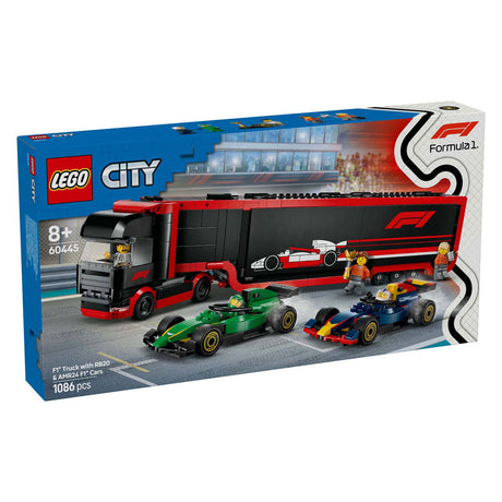 Lego City F1 Lastbil med RB20 og AMR24 F1® Cars Legesæt - 60445