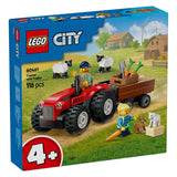 Lego city 60461 rød traktor med trailer og får