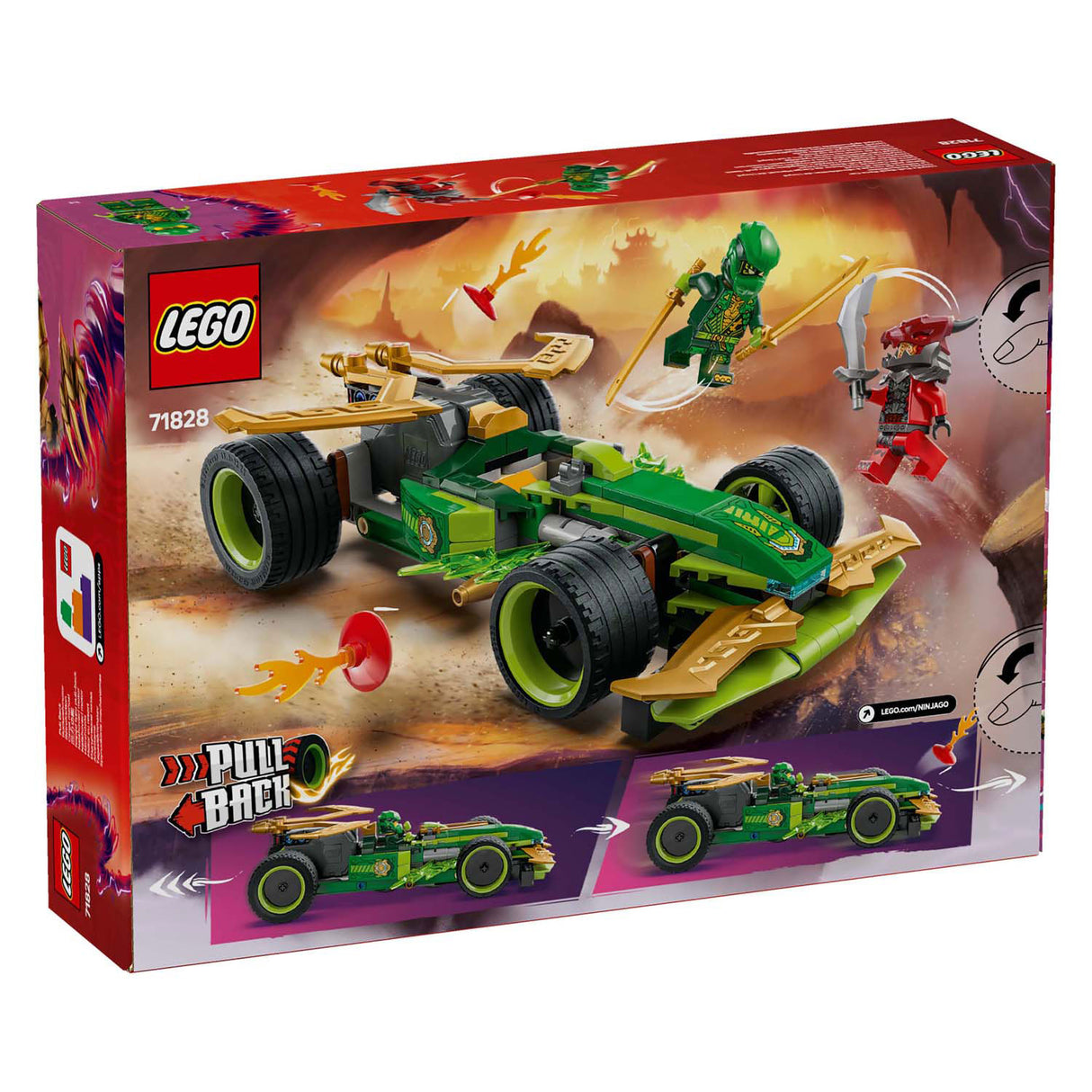 Lego ninjago 71828 lloyds pull back racerbil