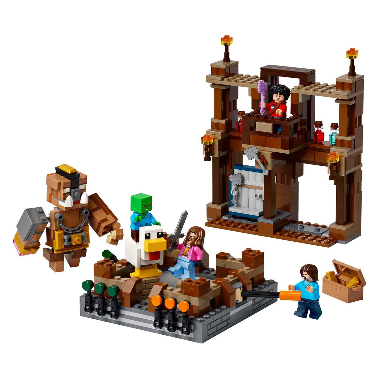 Lego Minecraft arenaen ved skovpalæet - 21272