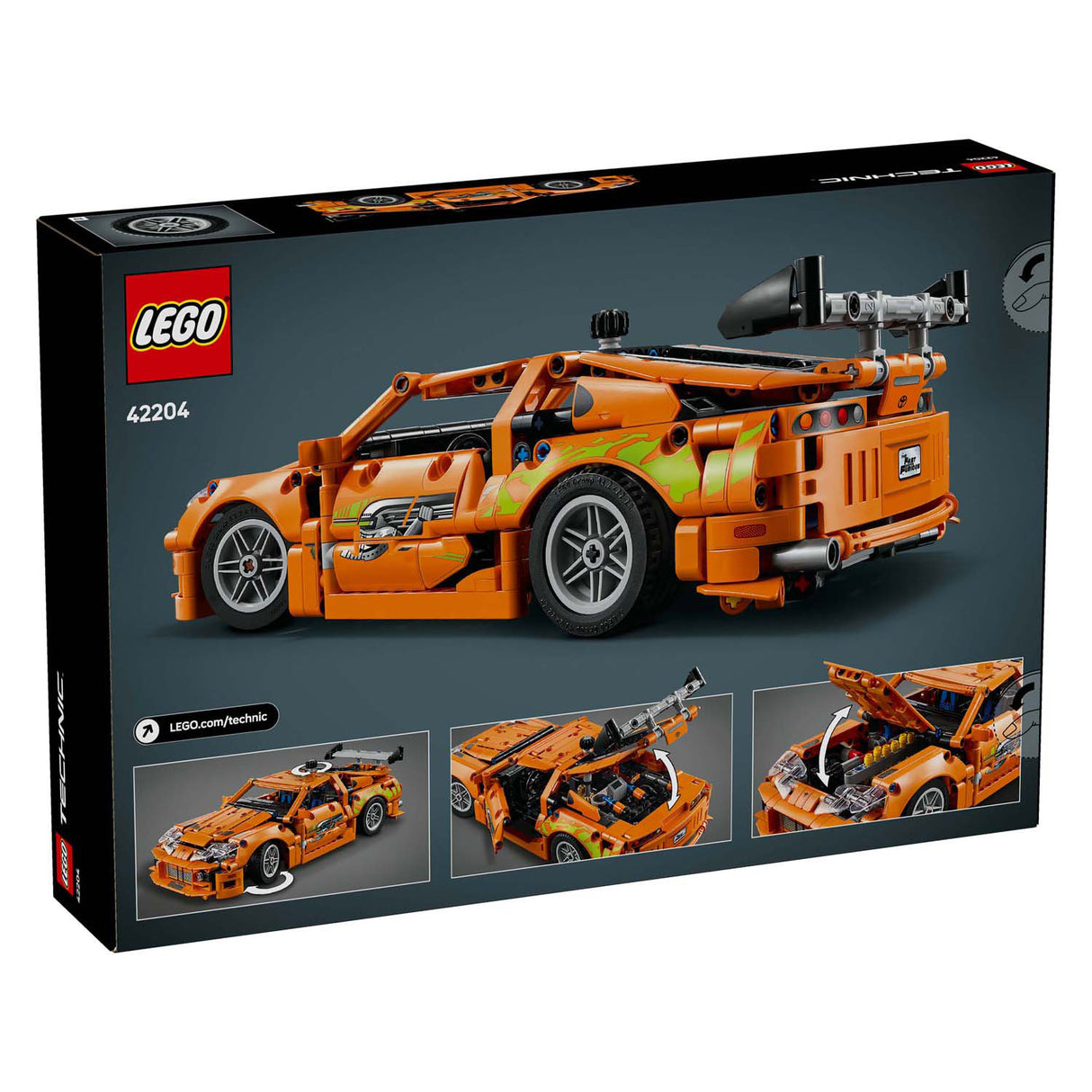 Lego® technic hurtigt og rasende toyota supra mk4 sæt - 42204