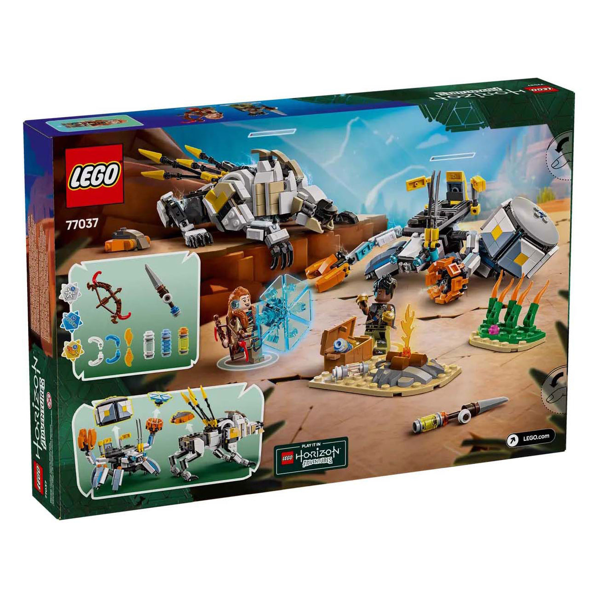Lego ® Horizon Adventures™ Aloy og Varl vs. shell roller og savtand - 77037