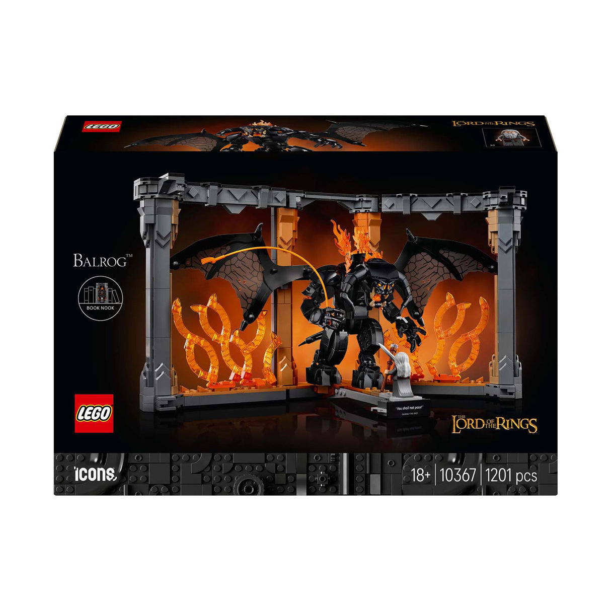 Lego ikoner bogstøtte: ringenes herre – balrog sæt - 10367