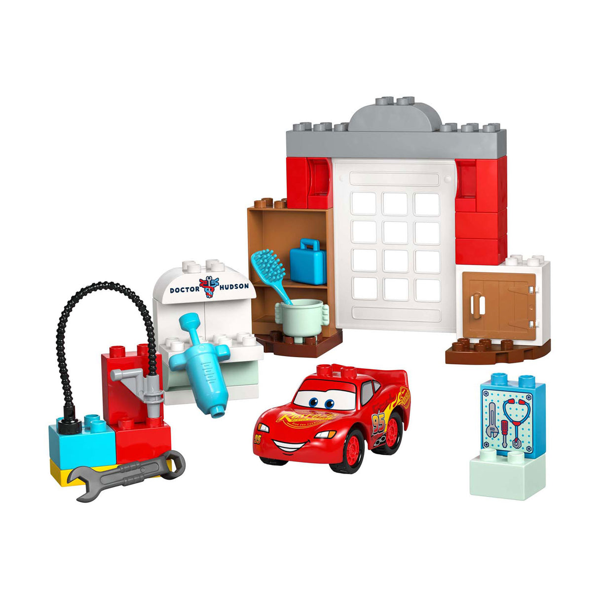 Lego Duplo Disney og Pixar Cars McQueens besøg i Docs Garage - 10456