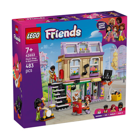 Lego friends musikbutik og boligbyggesæt til børn - 42653