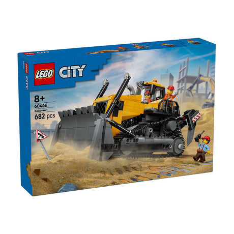 Lego ® city gul bulldozer, byggepladskøretøj - 60466