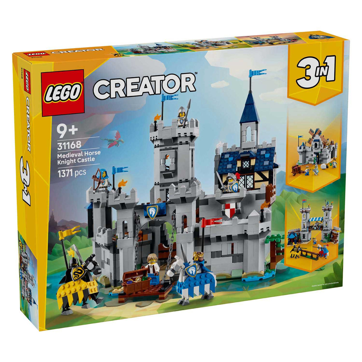 Lego® skaberen 3i1 middelalderborg med riddere til hest - 31168