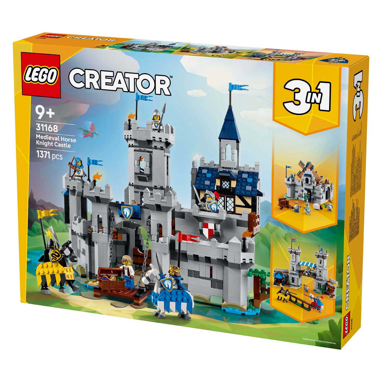 Lego® skaberen 3i1 middelalderborg med riddere til hest - 31168