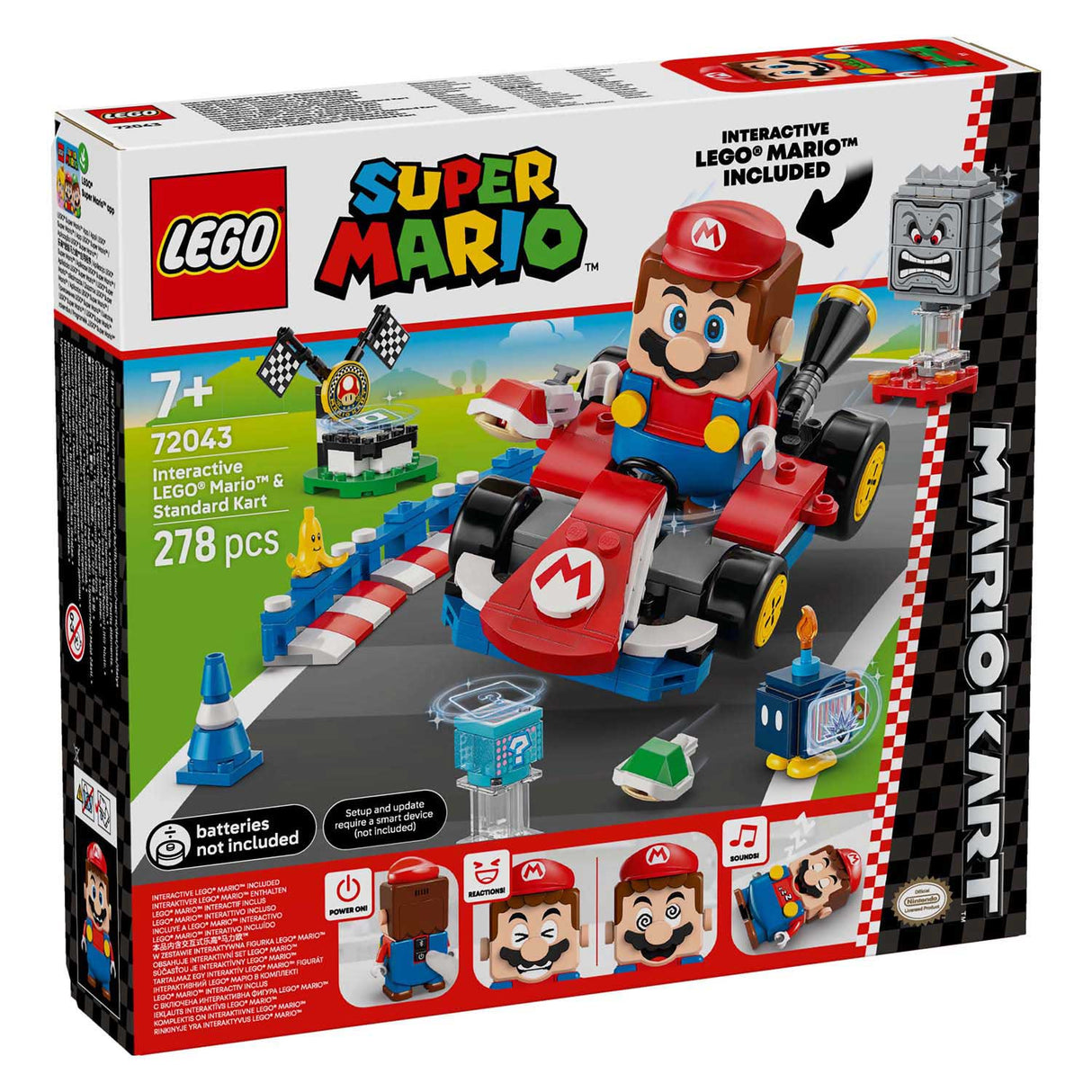 Lego® Super Mario™: Mario Kart™ – Interactive® Mario™ og Standard Kart - 72043