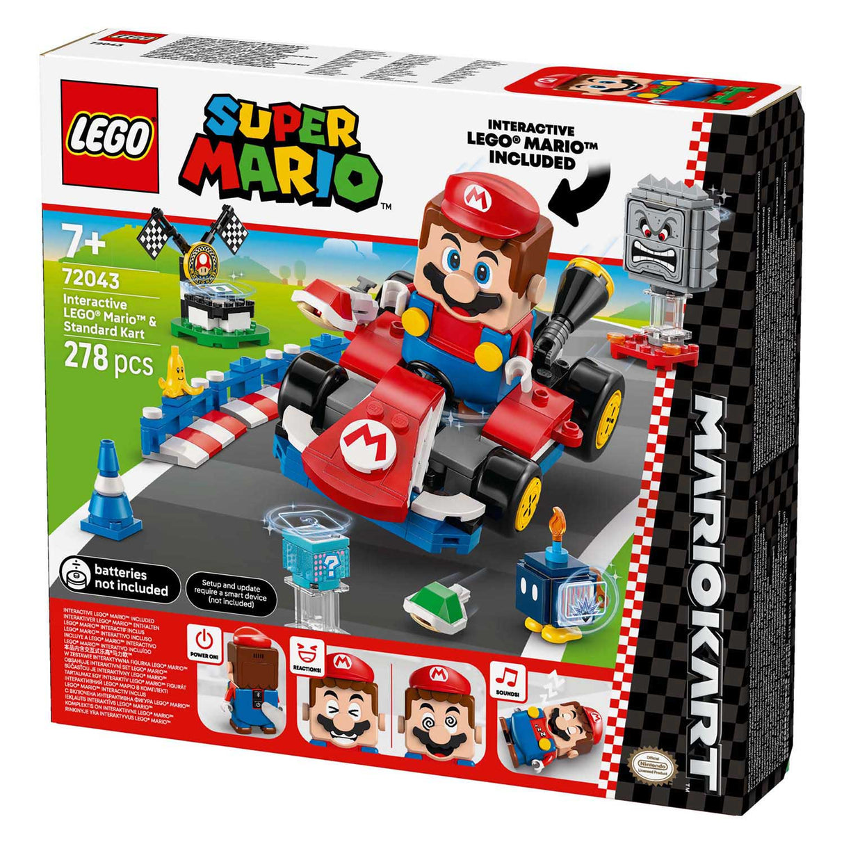 Lego® Super Mario™: Mario Kart™ – Interactive® Mario™ og Standard Kart - 72043