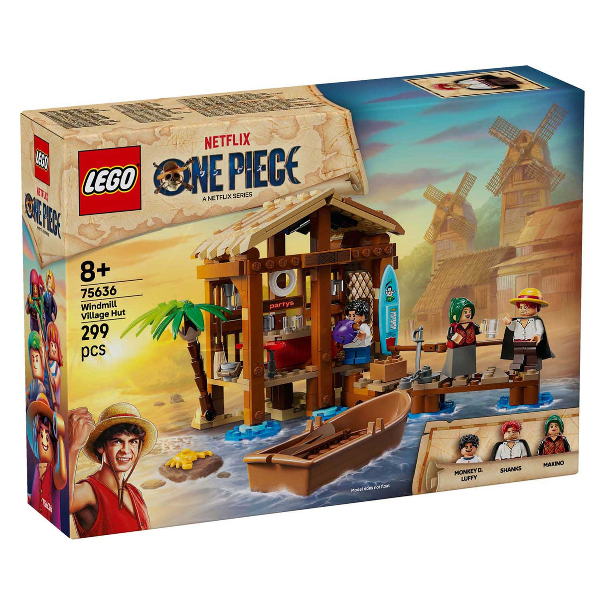 Lego ® hytte i ét stykke i vindmøllelandsbybyggesæt - 75636
