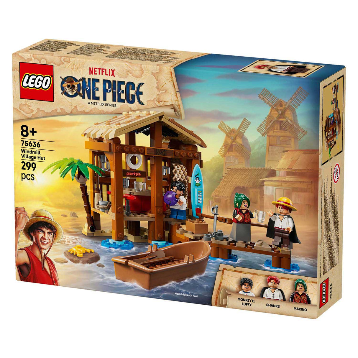 Lego ® hytte i ét stykke i vindmøllelandsbybyggesæt - 75636