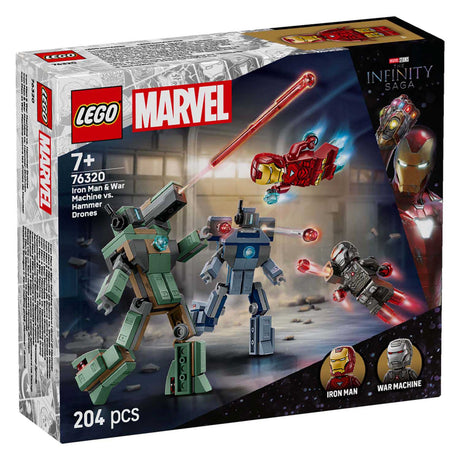 Lego ® ǀ marvel jernmand og krigsmaskine vs. hammerdroner - 76320
