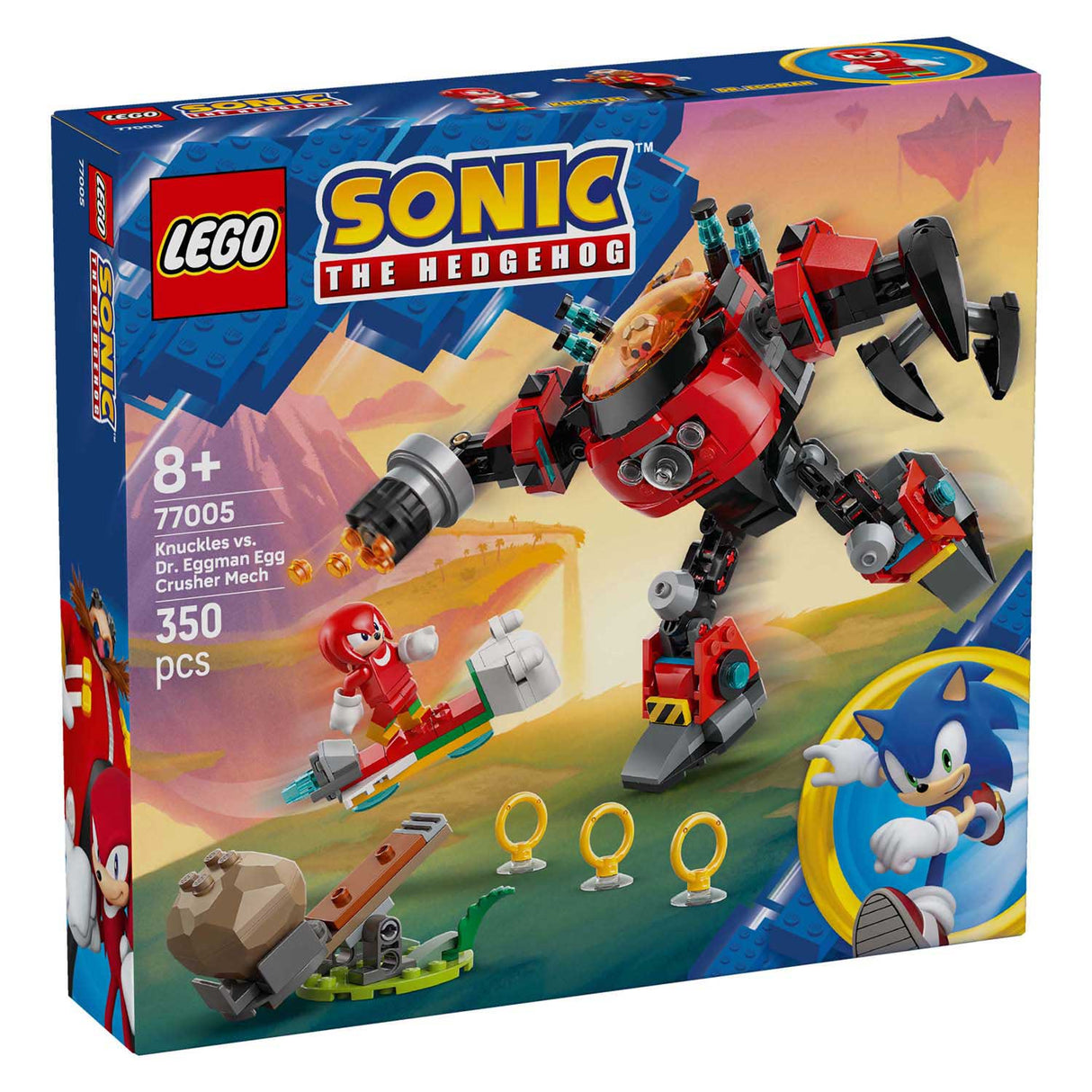 Lego® Sonic the Hedgehog™ Knuckles vs. Dr. Eggman Egg Crusher Mech - 77005