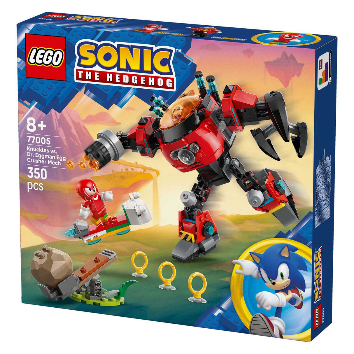 Lego® Sonic the Hedgehog™ Knuckles vs. Dr. Eggman Egg Crusher Mech - 77005