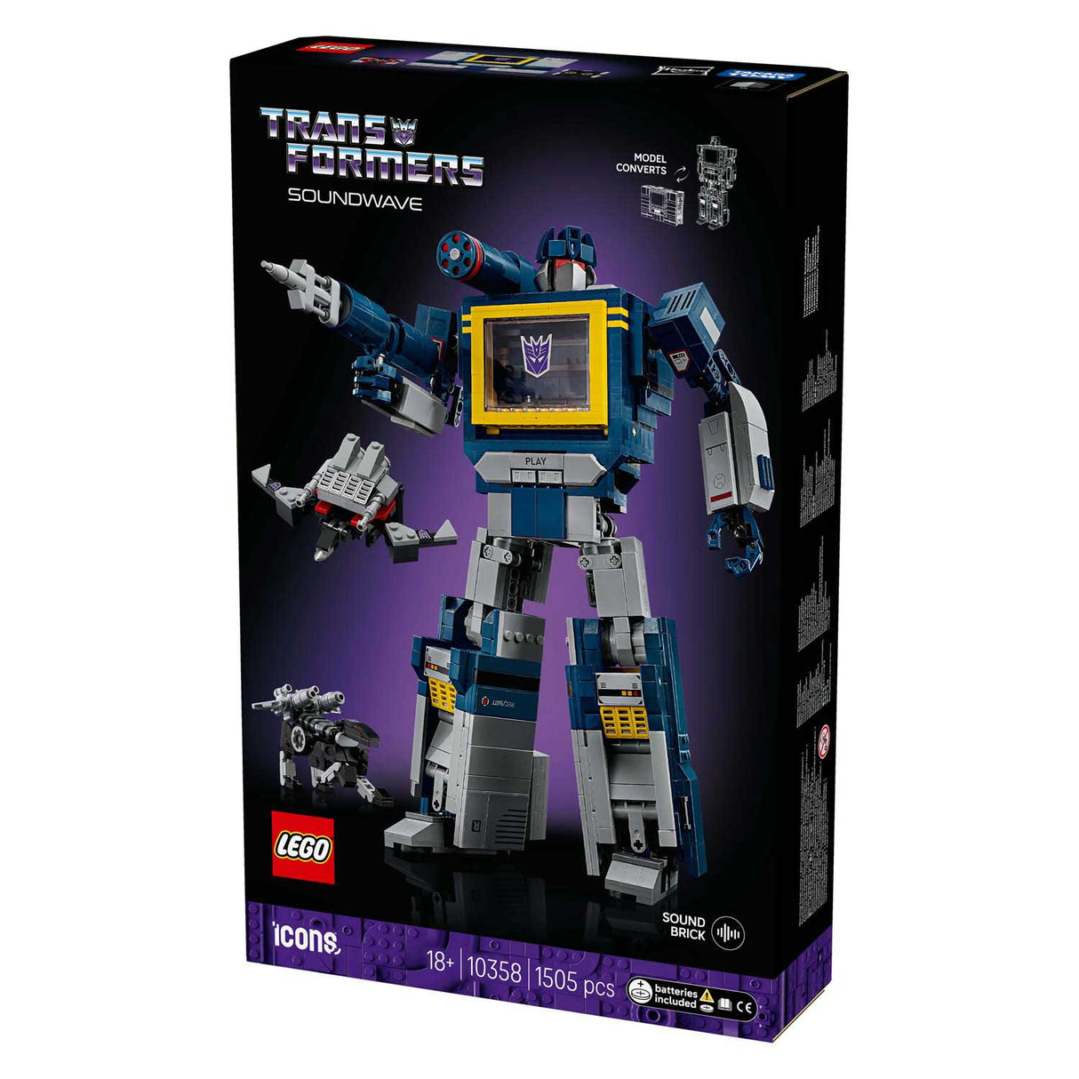 Lego ® ikoner transformere: soundwave - transformator samling - 10358