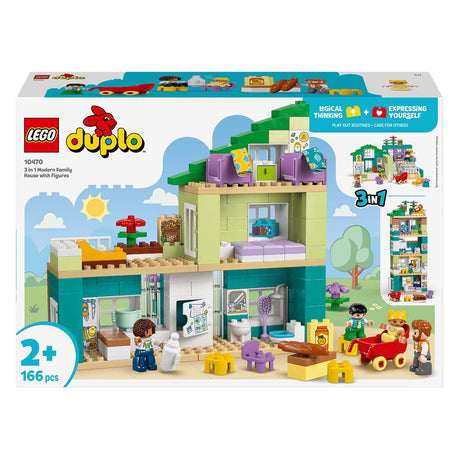 Lego Duplo Town 10470 - hus - 3-i-1 - inklusive figurer
