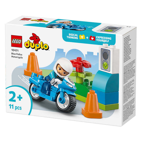 Lego Duplo 10471 blå politi motorcykel