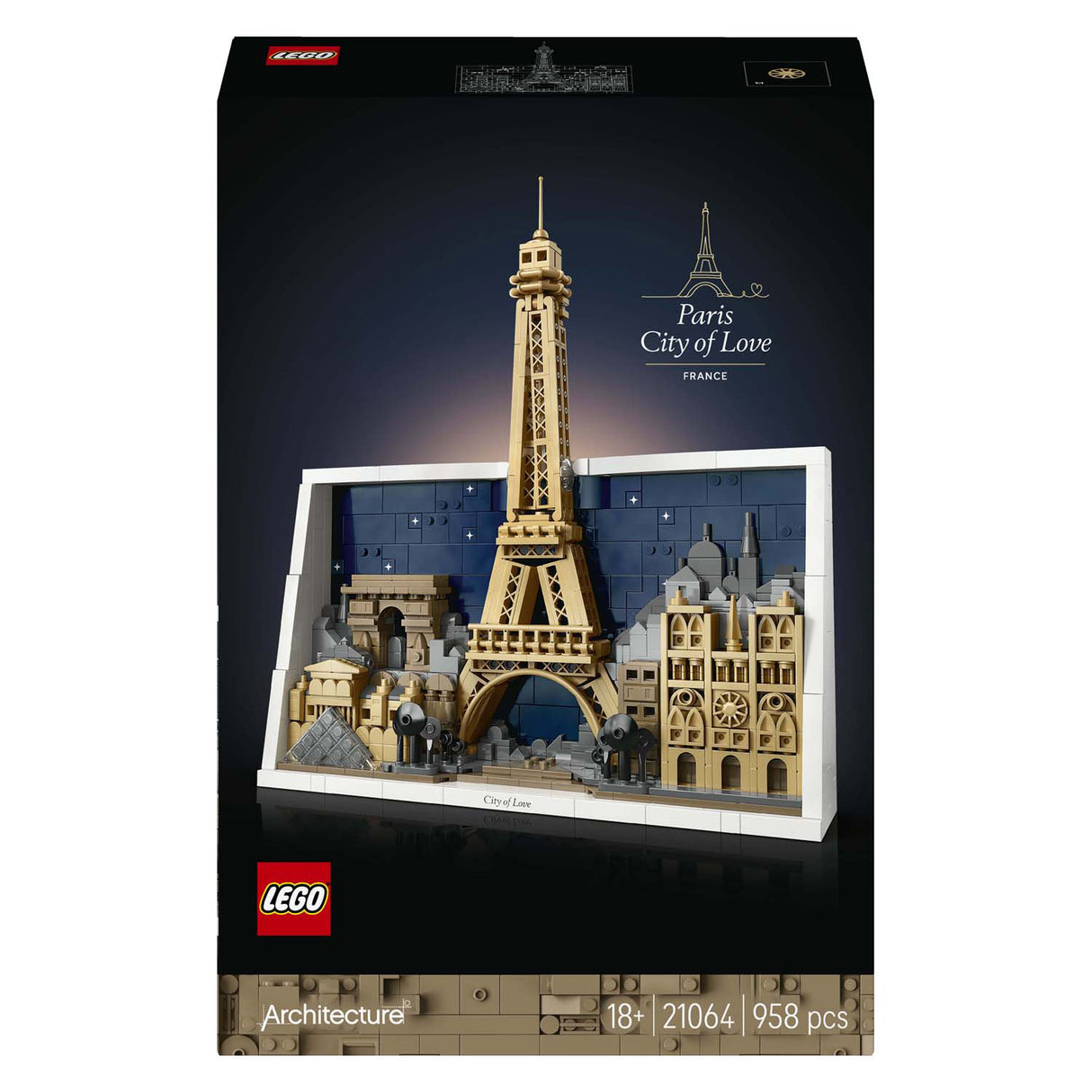 Lego ® arkitektur paris – kærlighedens by - 21064