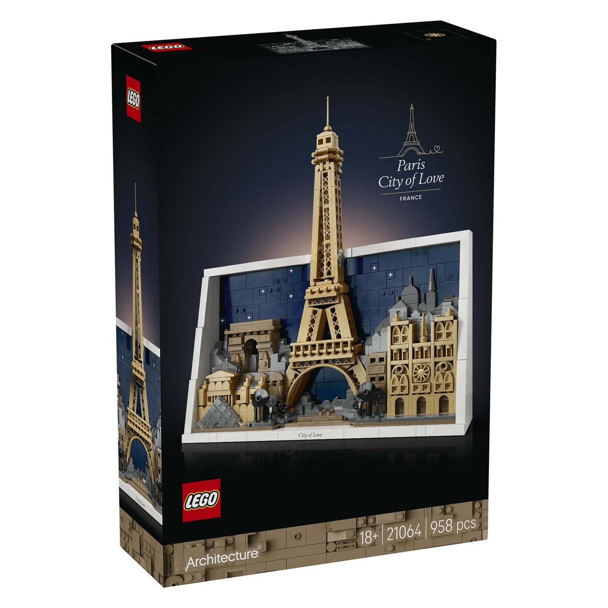 Lego ® arkitektur paris – kærlighedens by - 21064