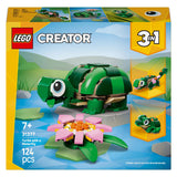 Lego ® creator 3-i-1 skildpadde med åkande - legetøjsmodel - omdannes til en kamæleon eller frø - 31377