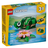 Lego ® creator 3-i-1 skildpadde med åkande - legetøjsmodel - omdannes til en kamæleon eller frø - 31377