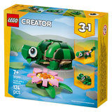 Lego ® creator 3-i-1 skildpadde med åkande - legetøjsmodel - omdannes til en kamæleon eller frø - 31377