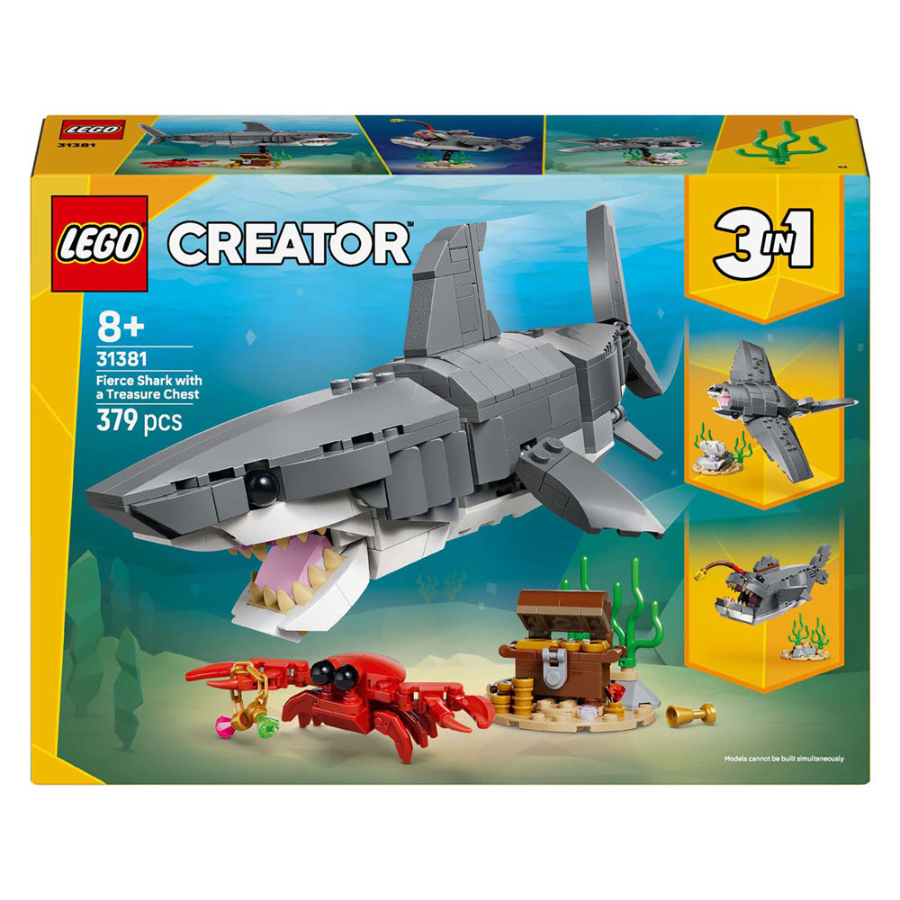 Lego glubsk haj med skattekiste byggelegetøj (31381)