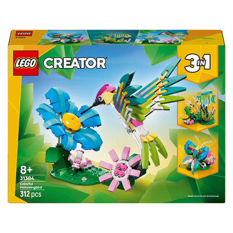 Lego ® creator 3i1 vilde dyr: farverig kolibri - 31384