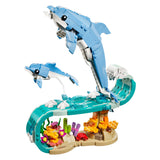 Lego ® creator 3i1 havdyr: smukke delfiner - genopbygget til en søhest eller krabbe - 31385