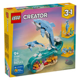 Lego ® creator 3i1 havdyr: smukke delfiner - genopbygget til en søhest eller krabbe - 31385