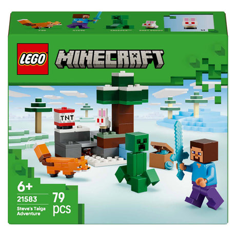 Lego Minecraft Steve's Taiga Adventure-videospilbyggesæt til børn - 21583