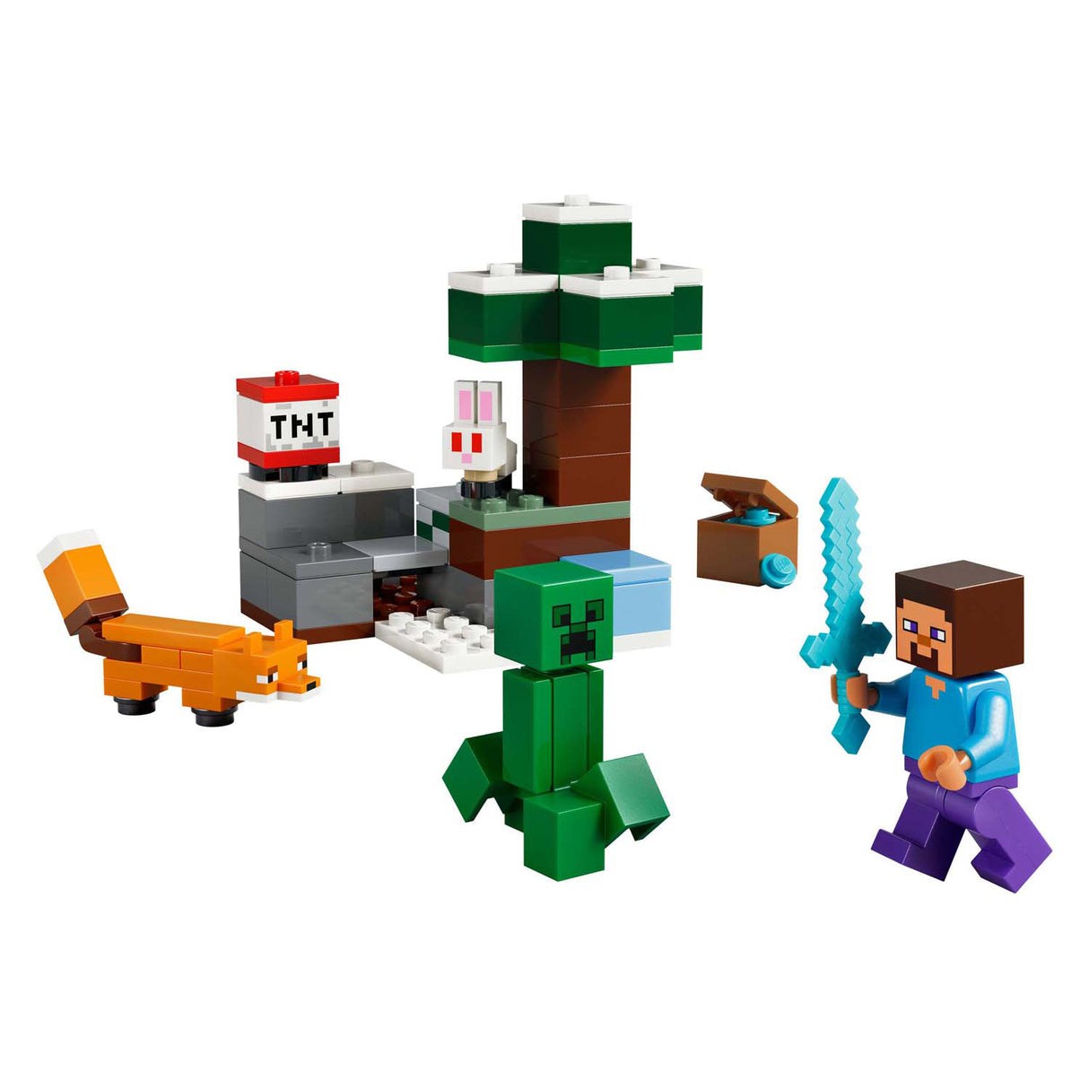 Lego Minecraft Steve's Taiga Adventure-videospilbyggesæt til børn - 21583