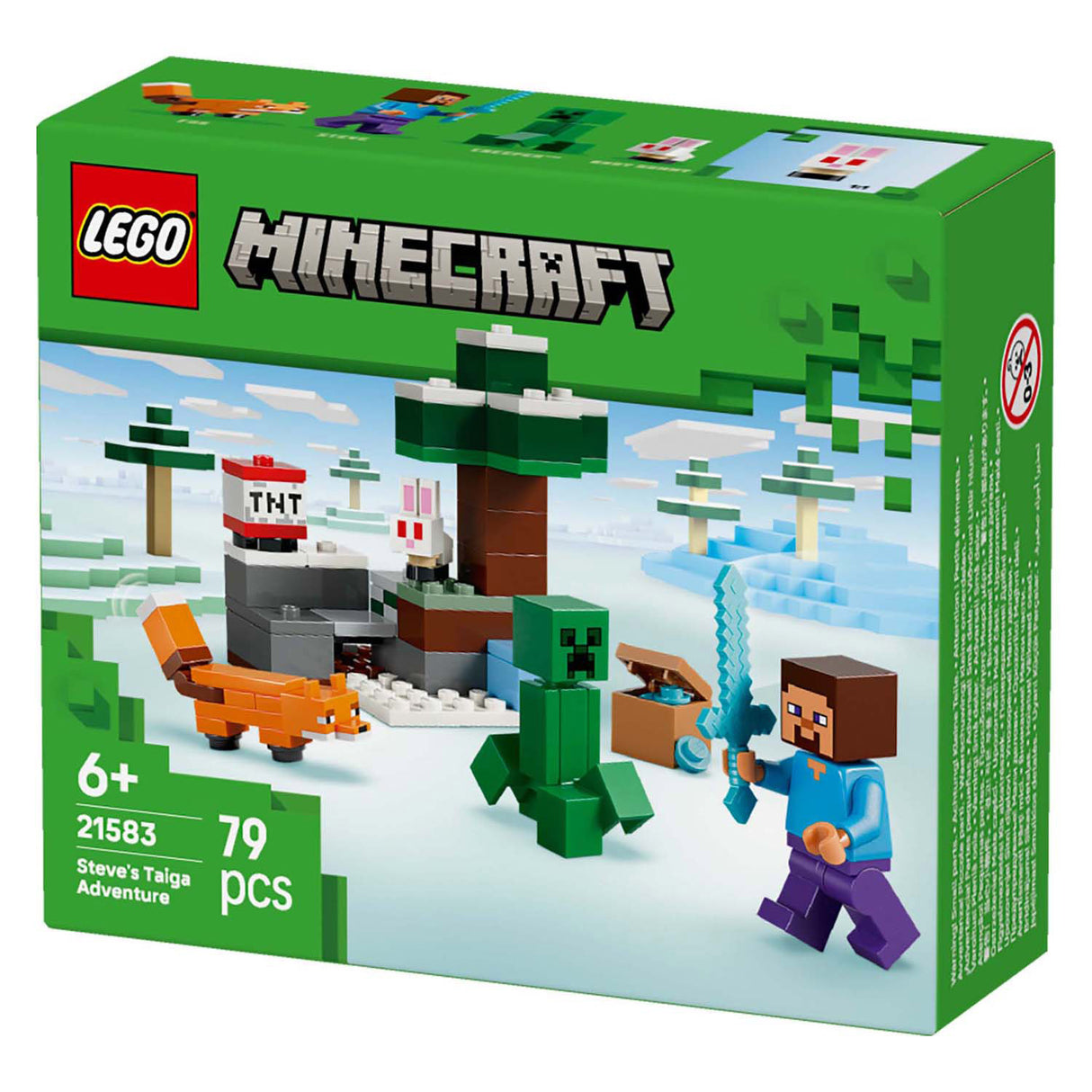 Lego Minecraft Steve's Taiga Adventure-videospilbyggesæt til børn - 21583