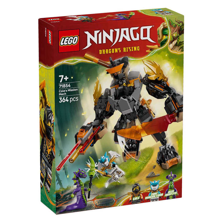 Lego ninjago 71854 cole's mission mech and dragon zane