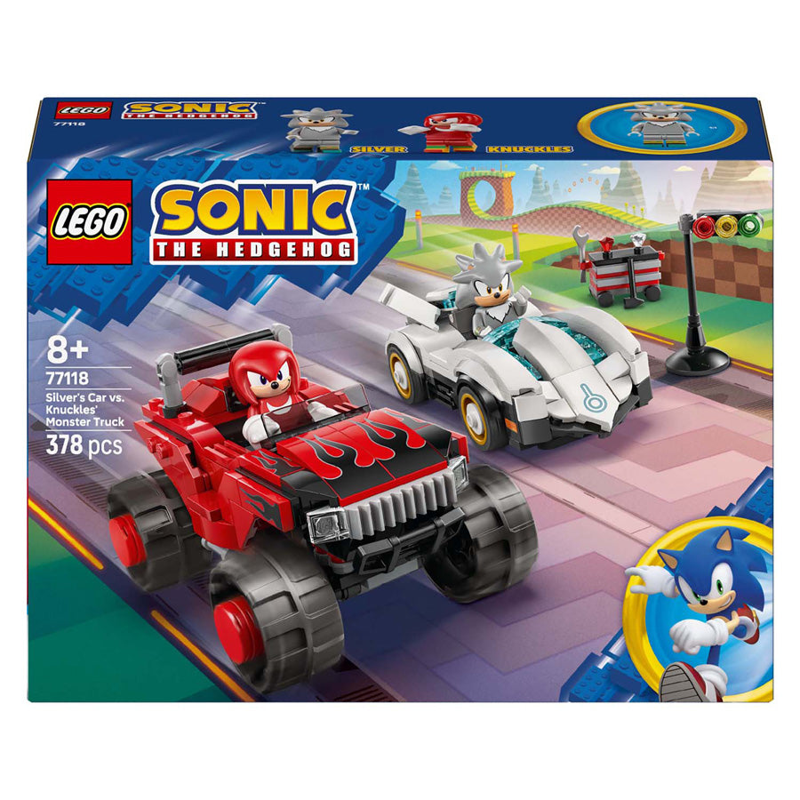 Lego Sonic the Hedgehog 77118 Silvers Car vs. knuckles' monstertruck