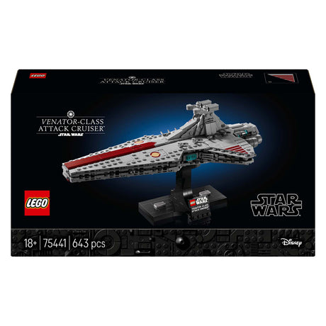 Lego star wars angrebscruiser i venator-klassen - byggesæt til voksne og dekoration - 75441