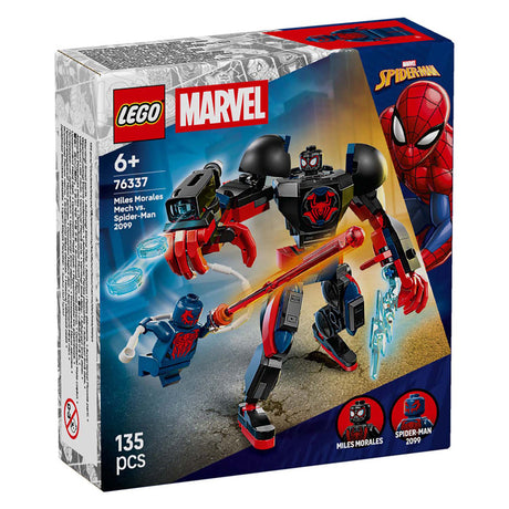 Lego marvel superhelte - miles morales mecha vs. spider-man 2099 byggelegetøj (76337)