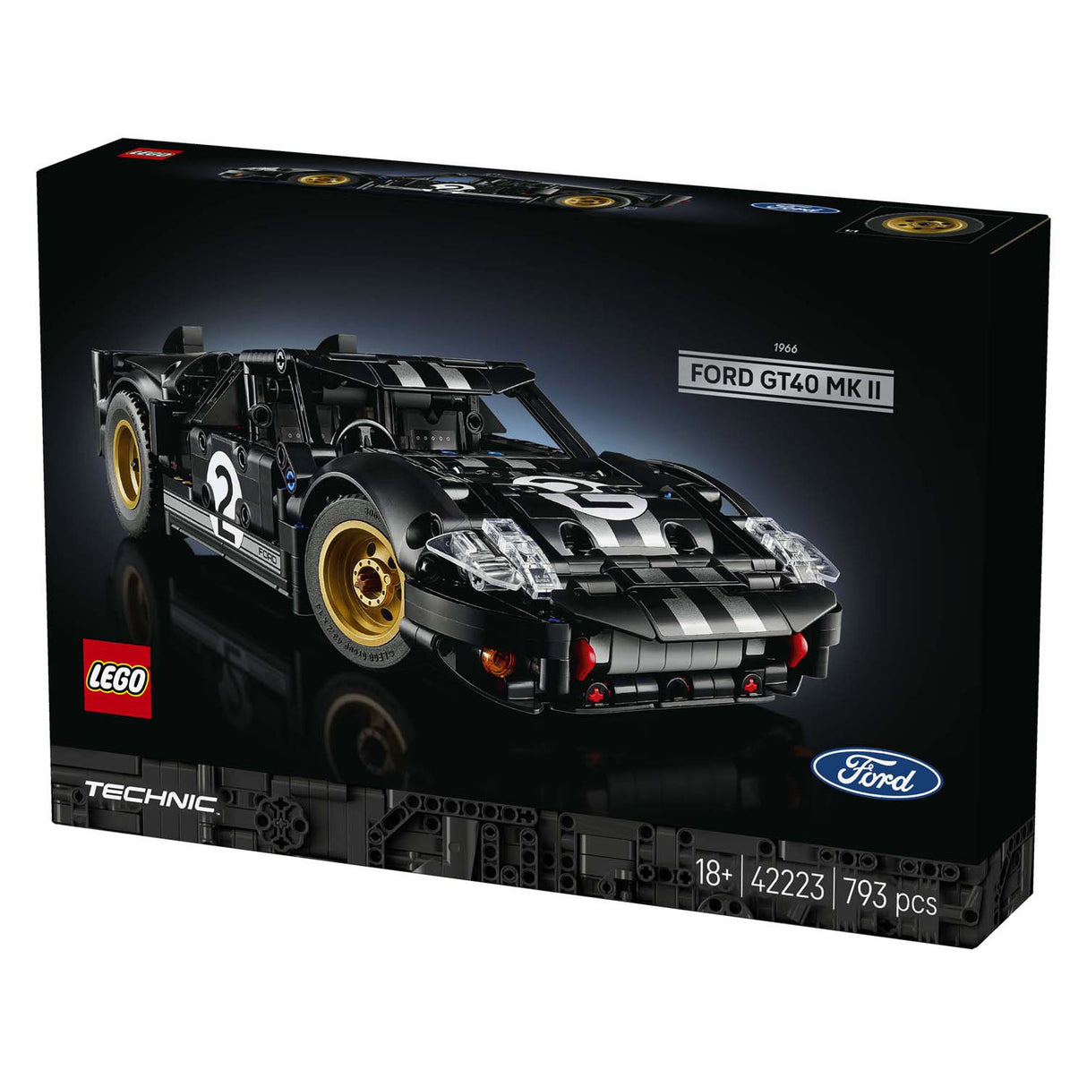 Lego technic 42223 1966 ford gt40 mkii racerbil