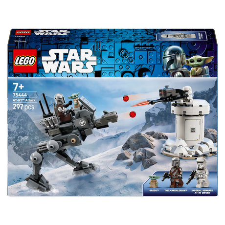 Lego ® star wars™ at-rt™ angreb - byggesæt med minifigur af mandalorian™ og grogu™ - fra 7 år - 75444