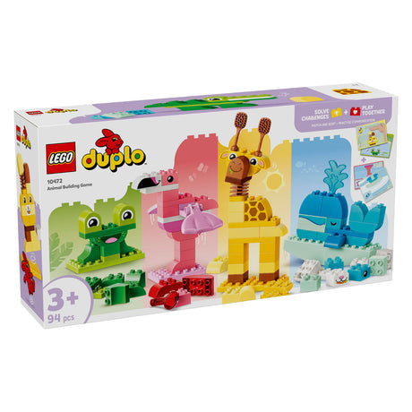 Lego Duplo dyrebyggespil pædagogisk Montessori-legetøj til børn med dyrefigurer 10472