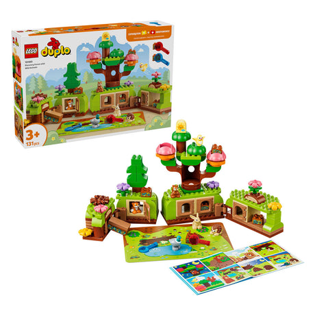Lego Duplo opdagelsesskov med legetøj til vilde dyr til børn og børneværelse dekoration 10480